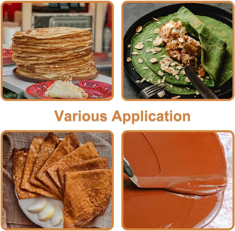 VWINDESK 2 Pack Crepe Spreader Kit, Stainless Steel T-Shaped Batter Spreaders, Pancake Tool, Crepes Sticks Fit Any Crepe Pan Maker, 1 Large 7" + 1 Small 5" - Image 5